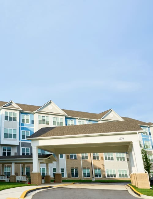 Entry view of community at Harmony at Waldorf in Waldorf, Maryland