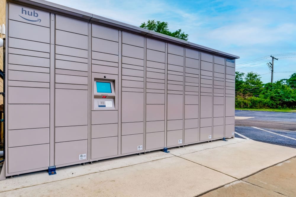 Secure mail and package delivery station at Park Place of South Park in South Park, Pennsylvania