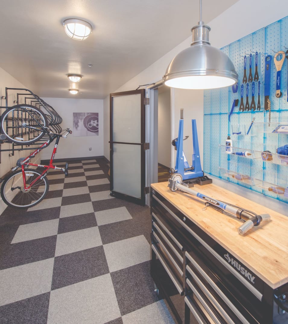 Bike shop at 2900 on First Apartments in Seattle, Washington