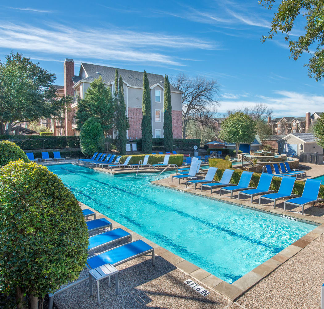 Beautiful pool at Bella Vida Estates in Plano, TX