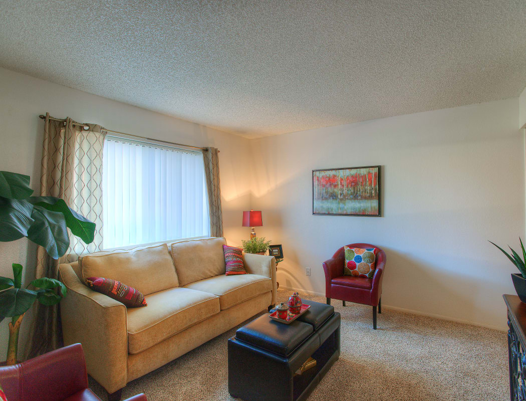 Spacious living room at Argenta Apartment Homes in Mesa
