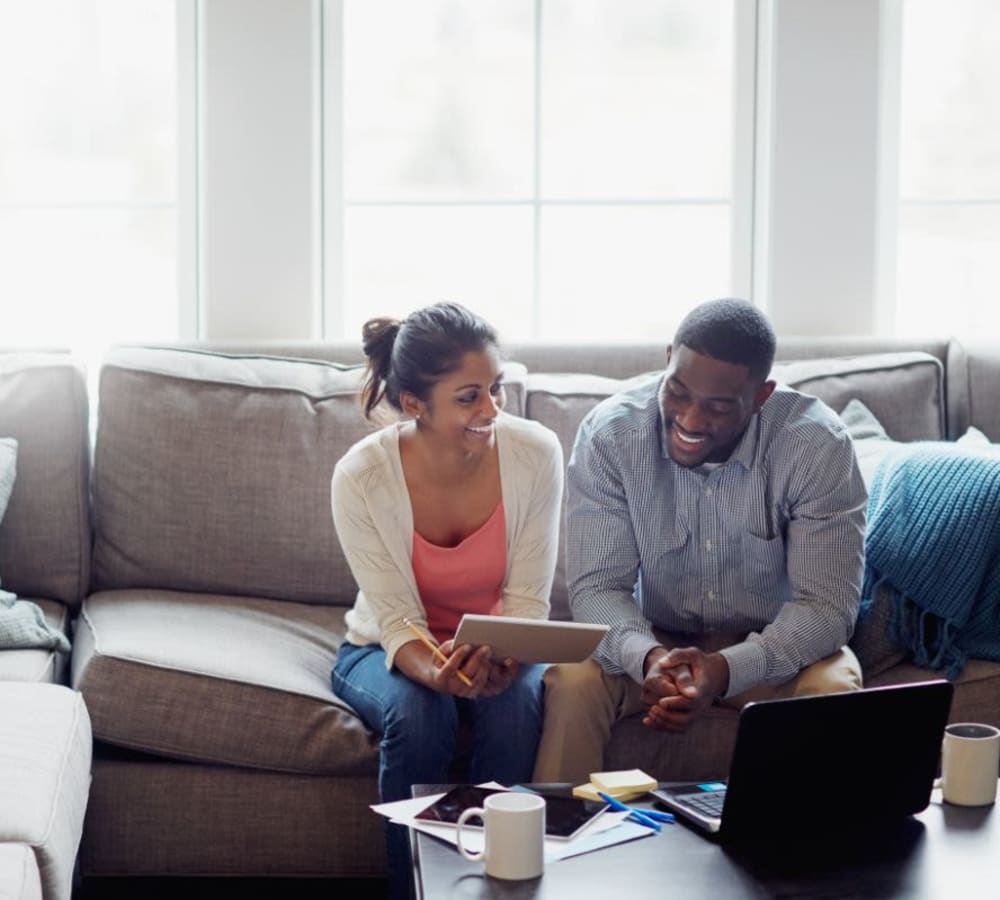 Residents working from home at The Knoll Redmond in Redmond, Washington