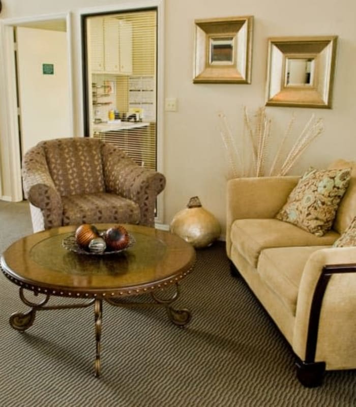 Spacious living room at Boulder Ridge in Tulsa, Oklahoma