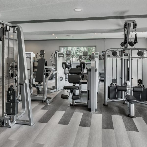 Fitness center at The Four Seasons Apartments in East Providence, Rhode Island