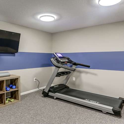 Community fitness center at Atz Place in Kendallville, Indiana