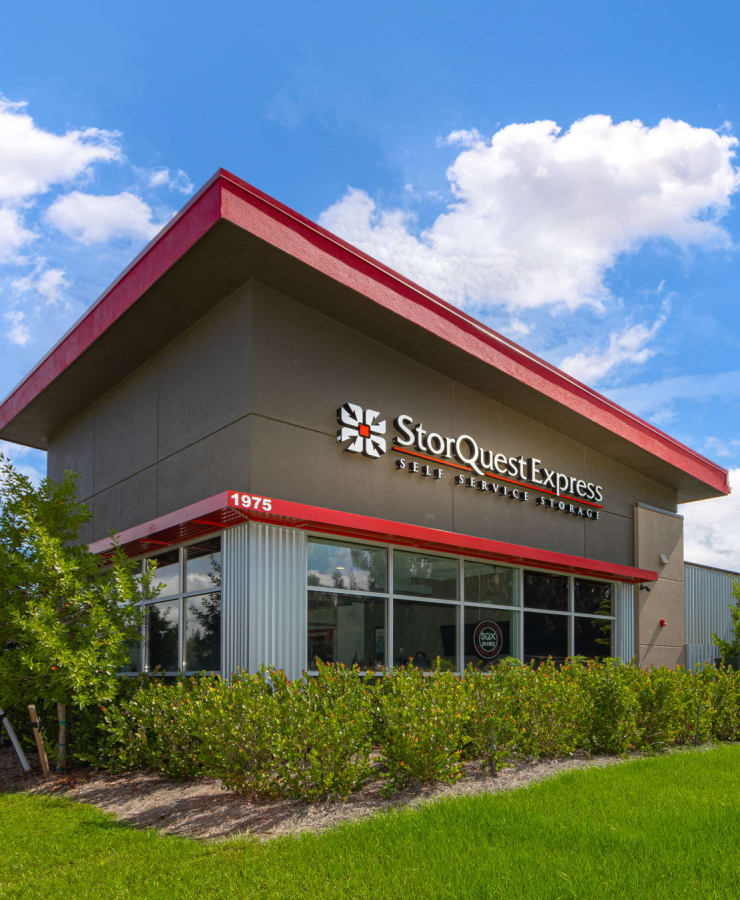 The exterior of the leasing office at StorQuest Express Self Storage in Fountain, Colorado