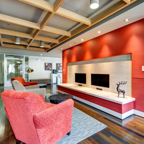 Clubhouse interior at The Marq on West 7th in Fort Worth, Texas