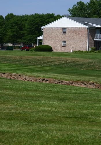 Lush greenery at Kuser Village in Hamilton, New Jersey