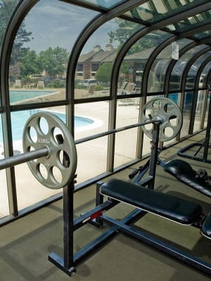 Fitness center at The Warrington Apartments in Oklahoma City, Oklahoma