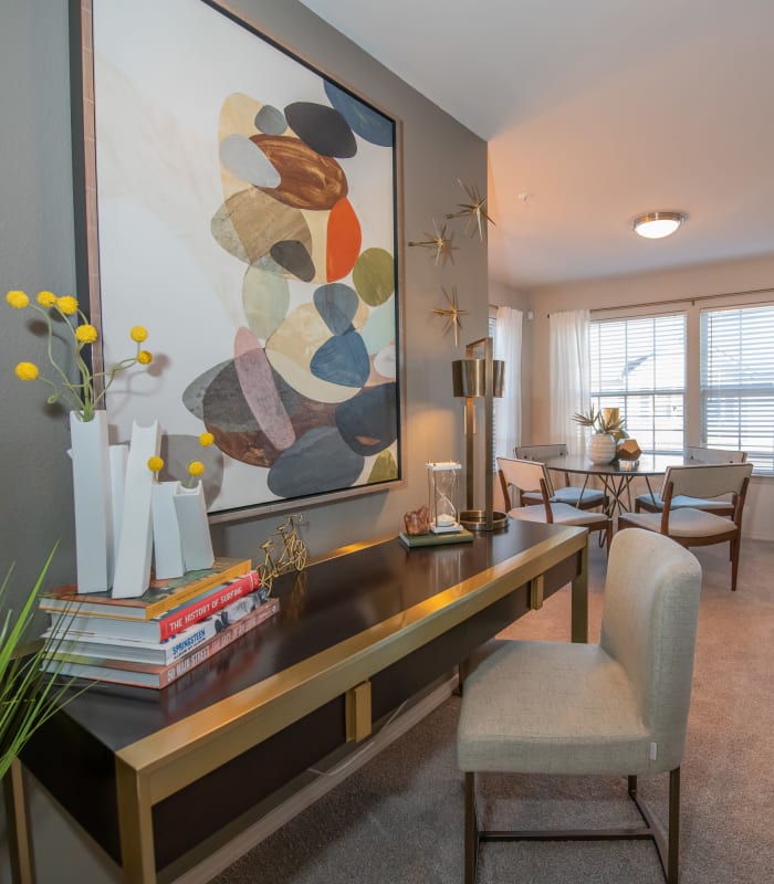 Elegant desk area at Portico at Friars Creek Apartments in Temple, Texas