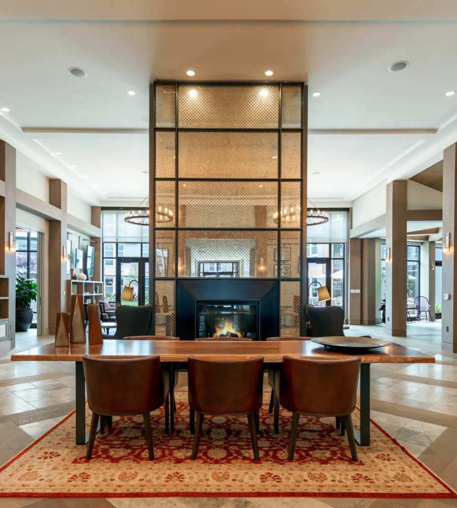 communal meeting area inside Canvas Valley Forge in King Of Prussia, Pennsylvania