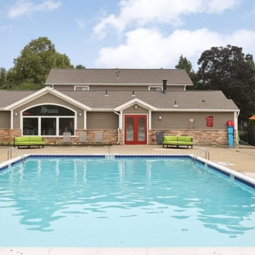 The swimming pool at Addison at Princeton Meadows in Plainsboro Township, New Jersey