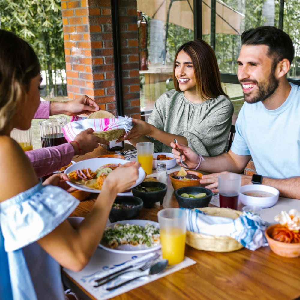 Residents grabbing a bite at their favorite night spot near Archer at Brookhill in Charlottesville, Virginia