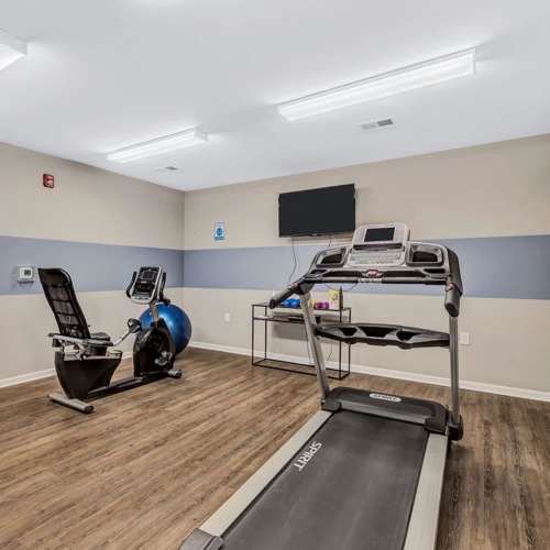 Fitness center at Audubon Crossing Senior Community in Dayton, Ohio