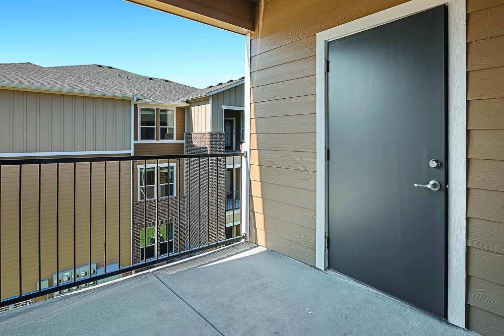 Balcony with grills at Stonebridge Apartment Homes in Lufkin,Texas