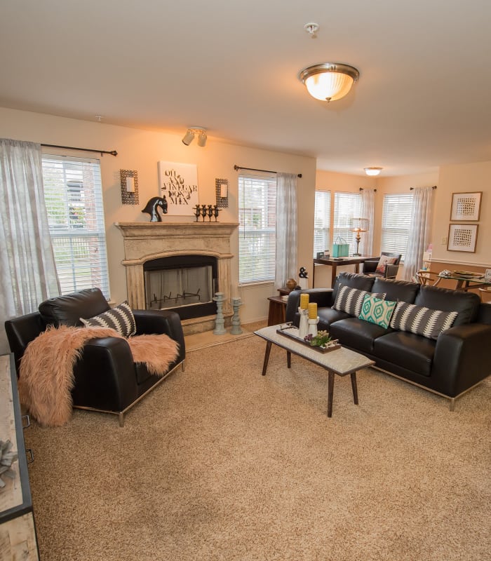 Living room at The Park on Westpointe in Yukon, Oklahoma