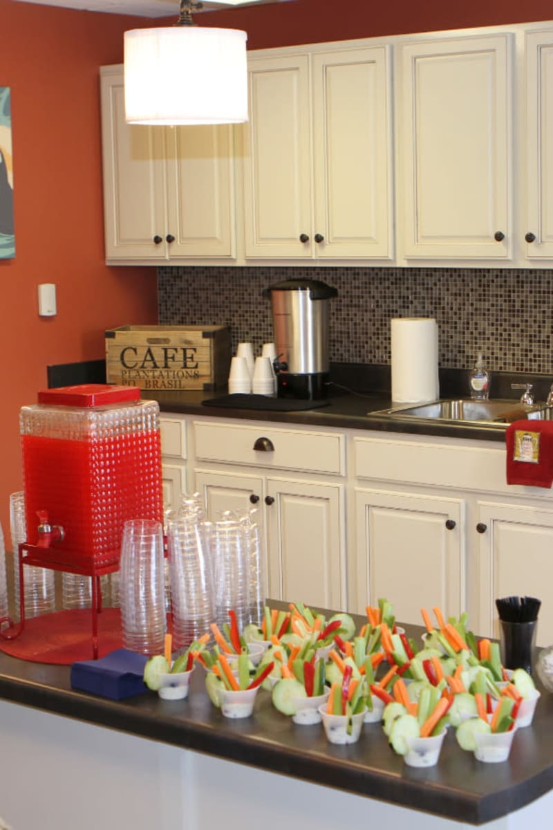 Fresh snacks being prepared at Holton Manor in Elkhorn, Wisconsin