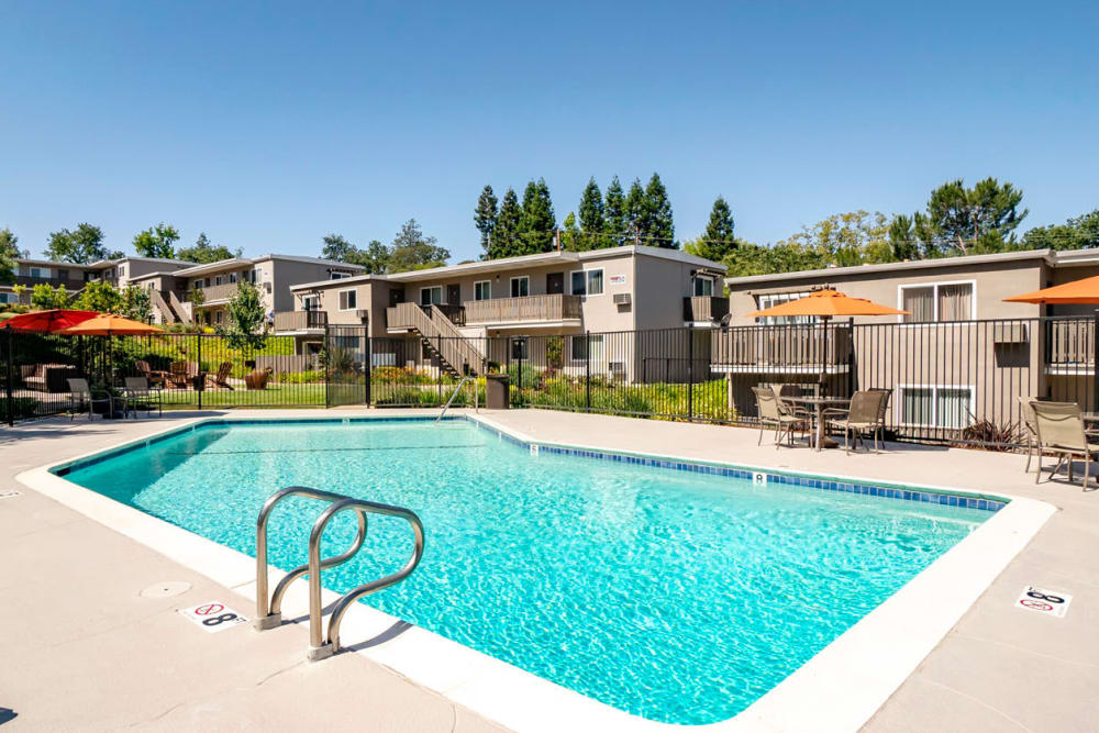 Gorgeous day at the swimming pool at Pleasanton Heights in Pleasanton, California