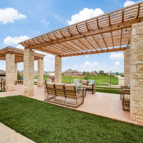 Outdoor seating area at Capitol at Stonebriar in Frisco, Texas