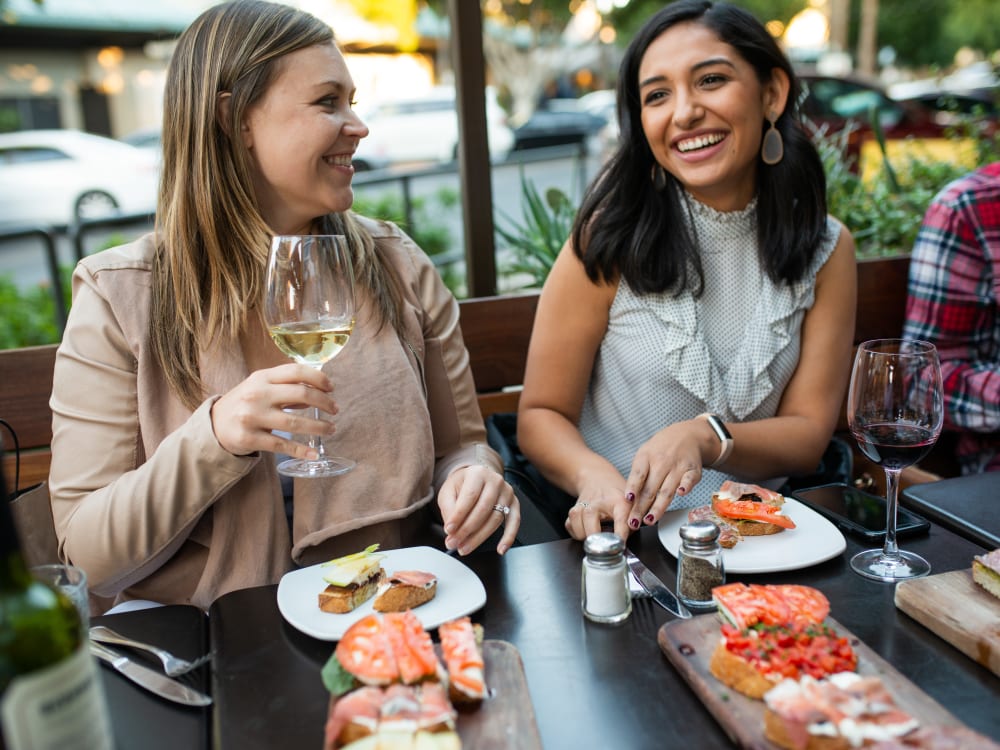 Residents dining near San Piedra in Mesa, Arizona