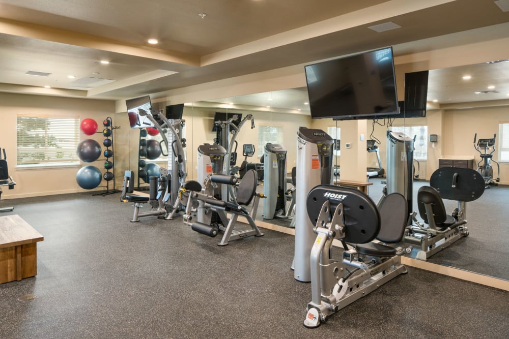 Fitness center at Traditions at Hazelwood in Portland, Oregon