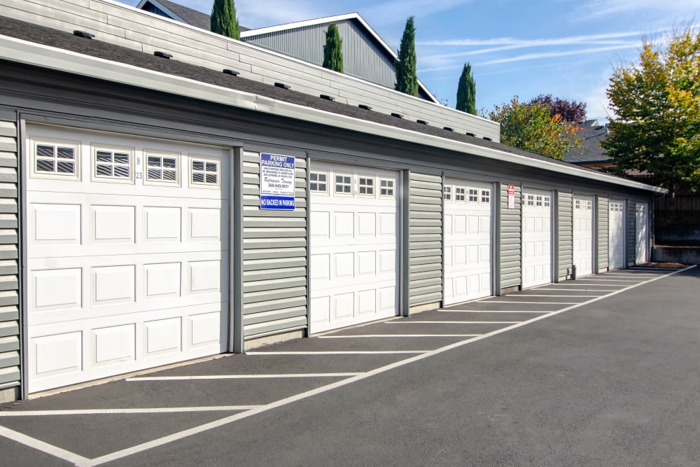 Convenient garages at The Addison Apartments in Vancouver, Washington