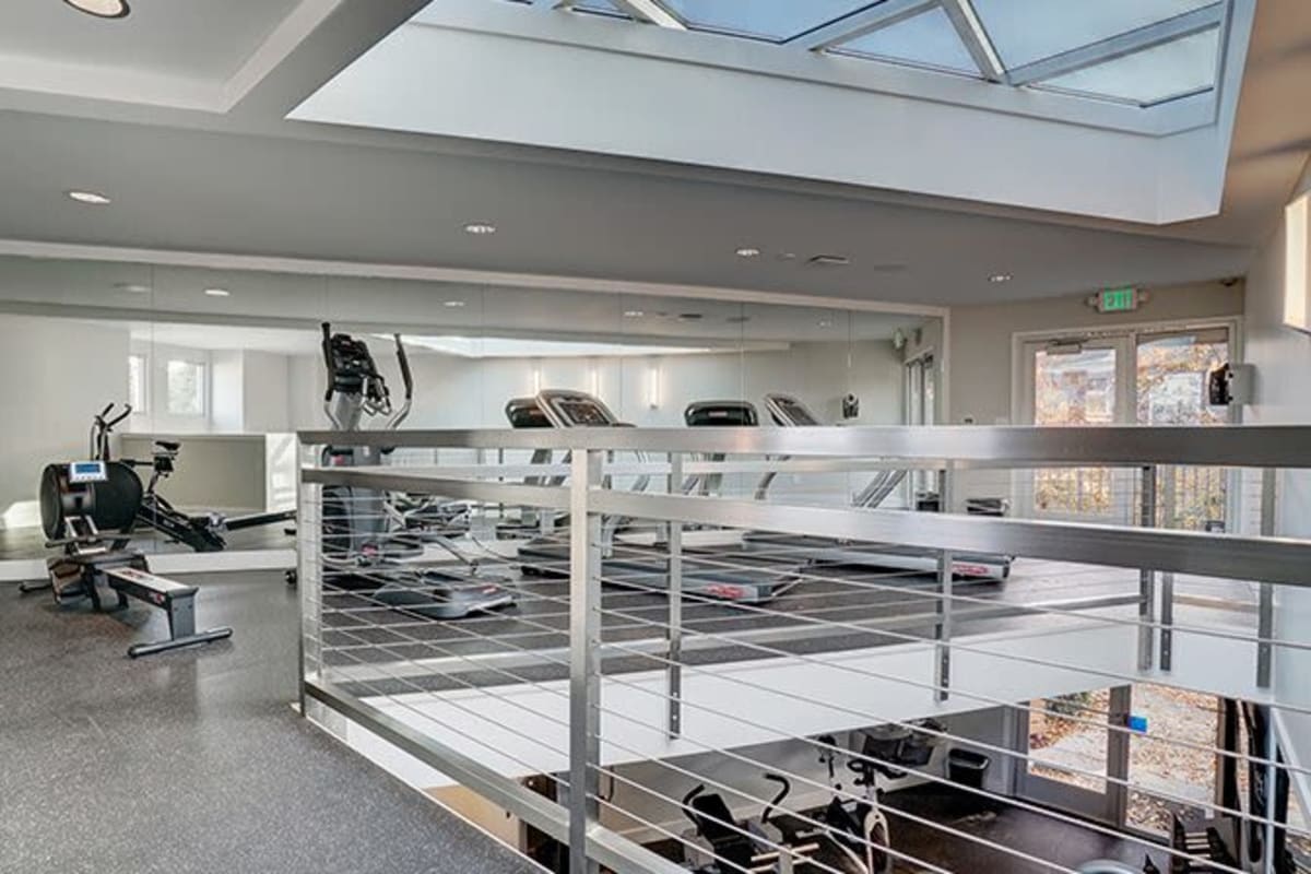 Fitness center at Highland Gardens in Mountain View, California