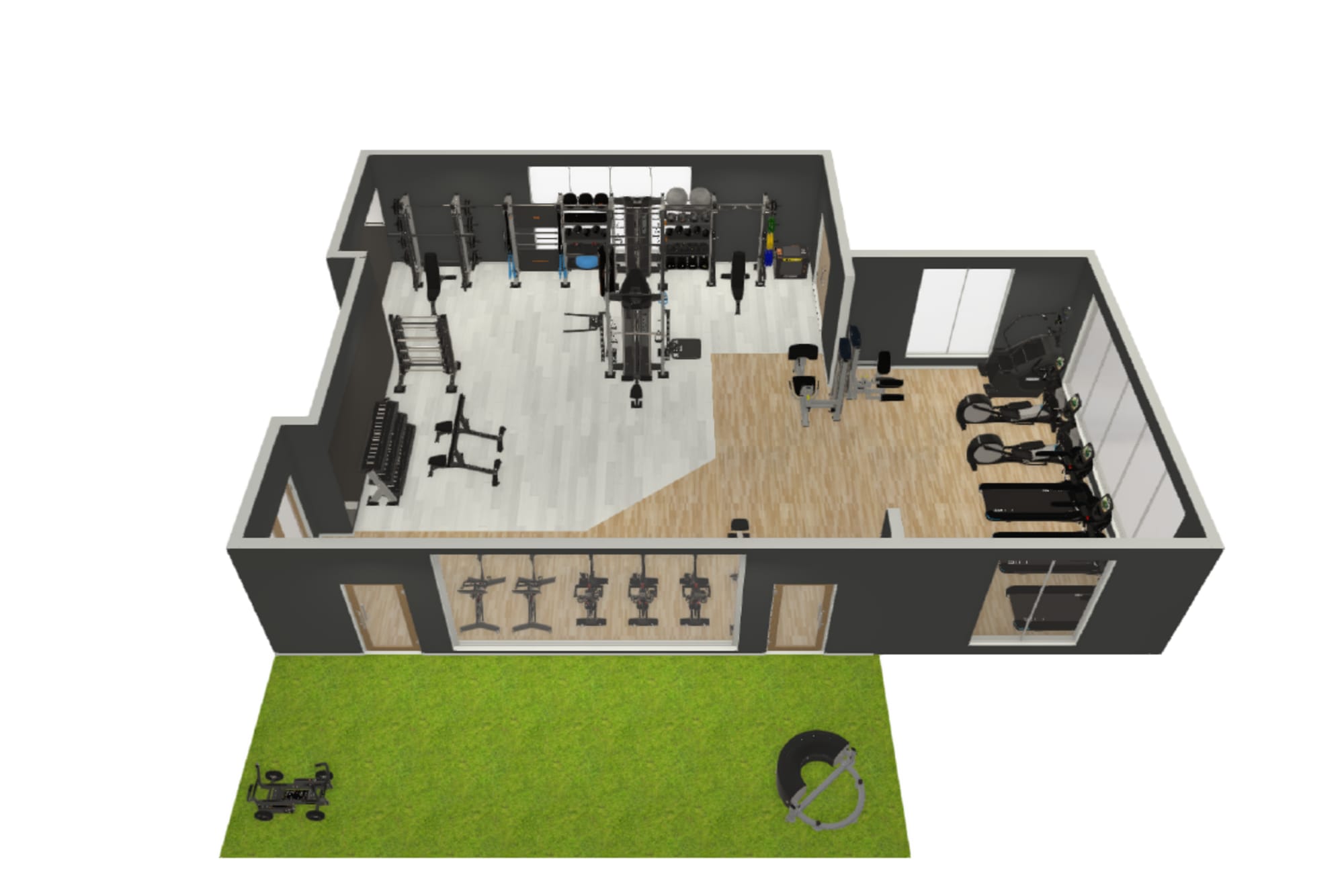 Fitness Center Rendering Overhead View at Domaine at Napa Junction in American Canyon, California