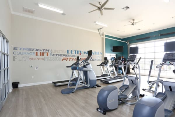 Fitness center at Springs at May Lakes in Oklahoma City