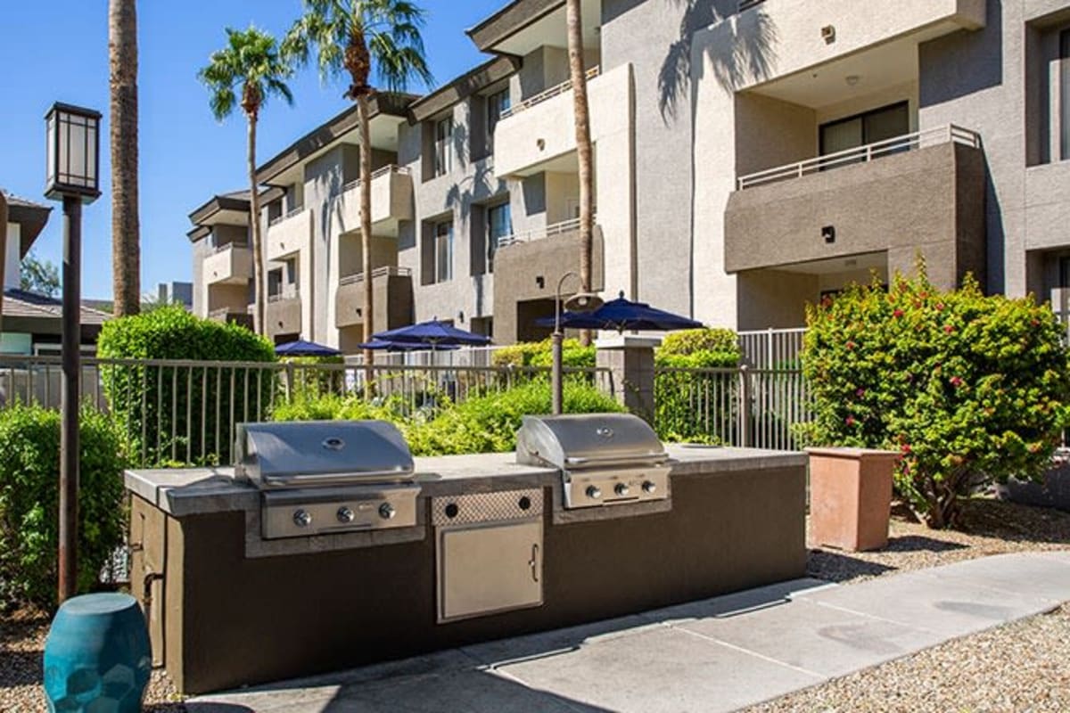 Grilling area at Ascent at Papago Park in Phoenix, Arizona