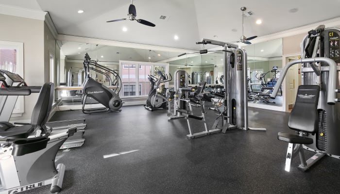 State-of-the-art fitness center at The Lyndon in Irving, Texas