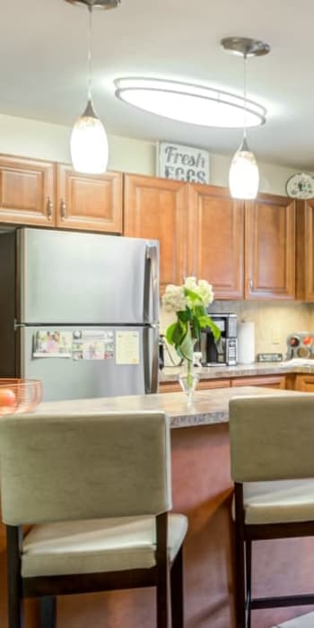 Kitchen at Royal Court Apartments in River Edge, New Jersey