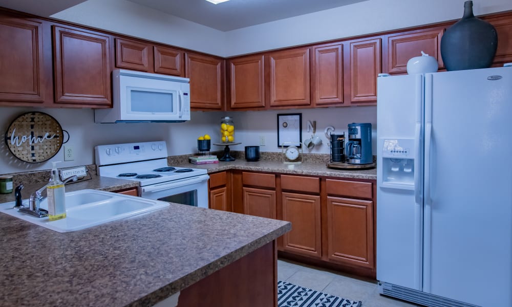 Kitchen at Nickel Creek Apartments in Tulsa, Oklahoma