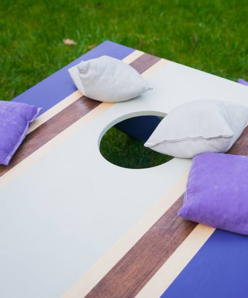 Corn hole at Somerset Court in Baltimore, Maryland