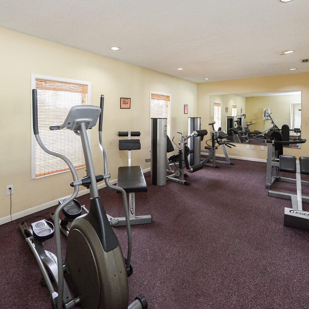 Fitness center at Pointe Sienna Apartment Homes in Jacksonville, Florida