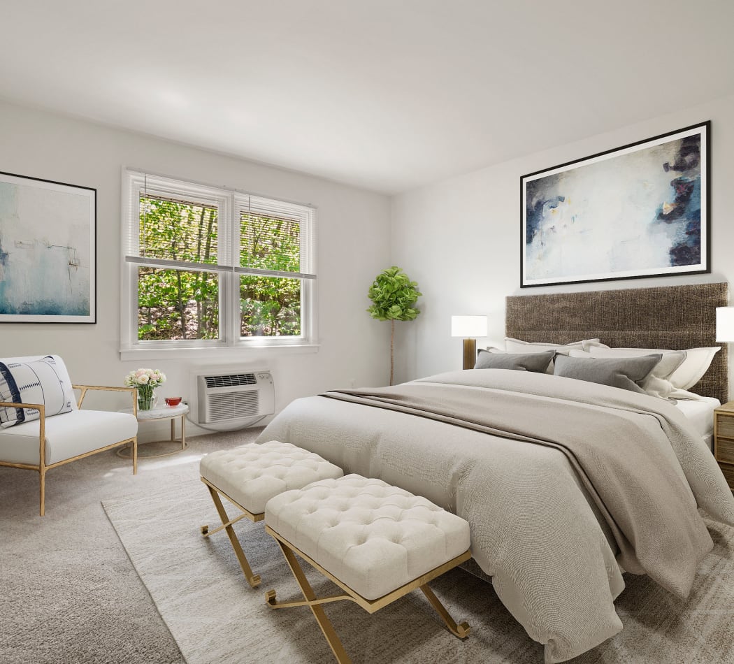 Lovely bedroom at Stony Brook Commons in Roslindale, Massachusetts