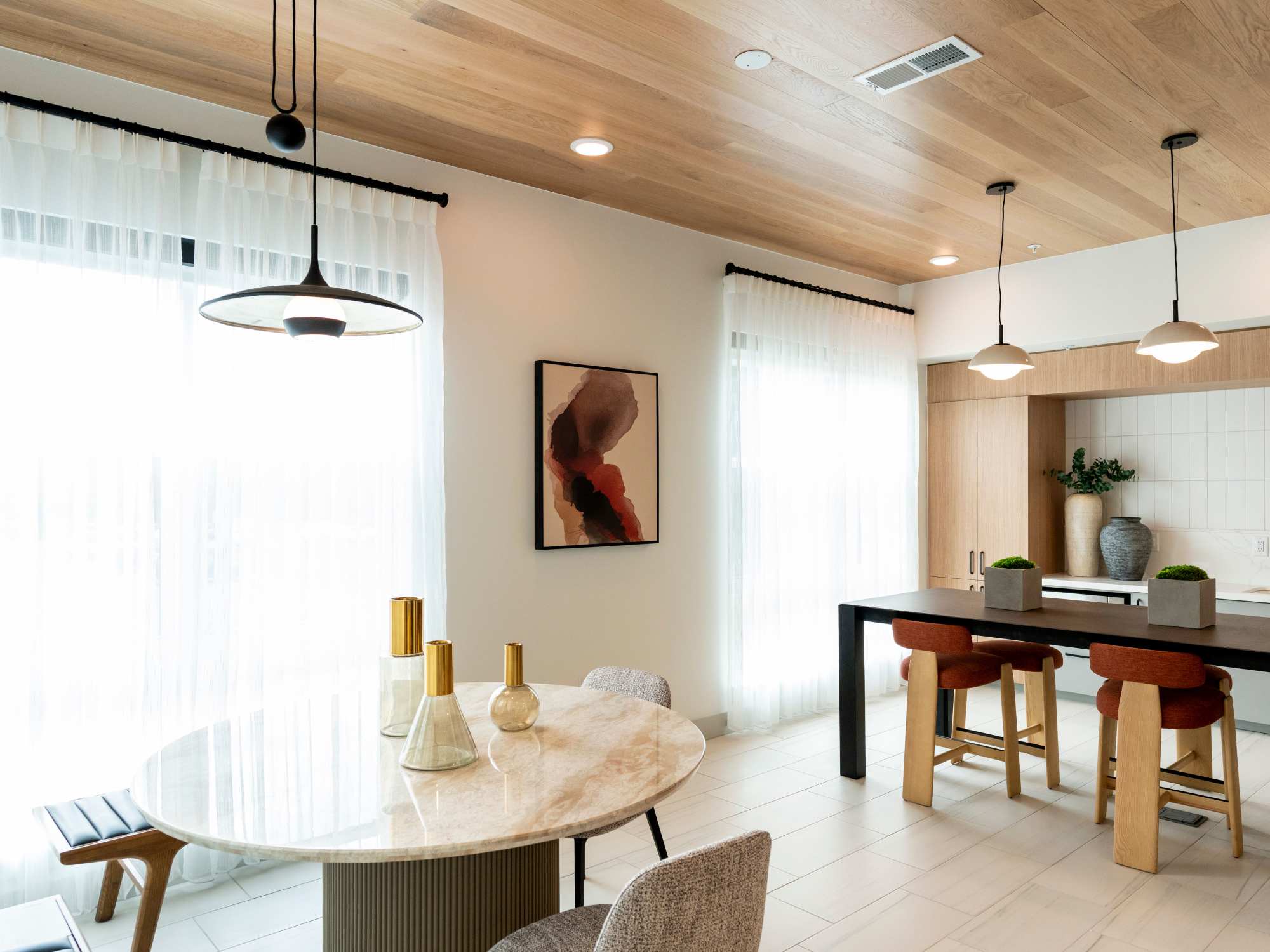 Clubhouse kitchen at Terrazzo in Durham, North Carolina