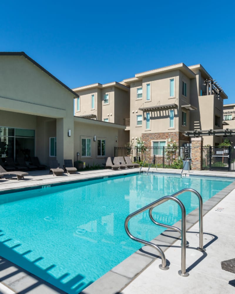 Swimming pool at Eight Mile House in Stockton, California