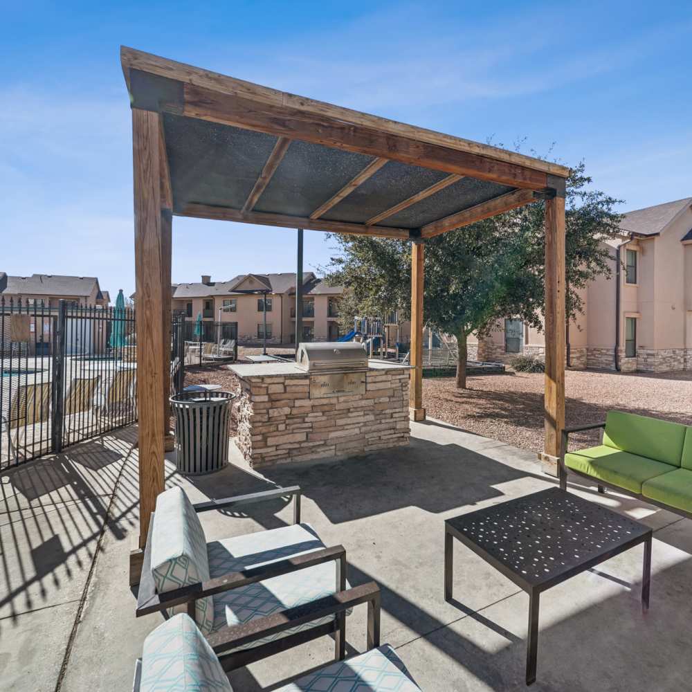 Grilling Station near pool at Village at Carlsbad in Carlsbad, New Mexico