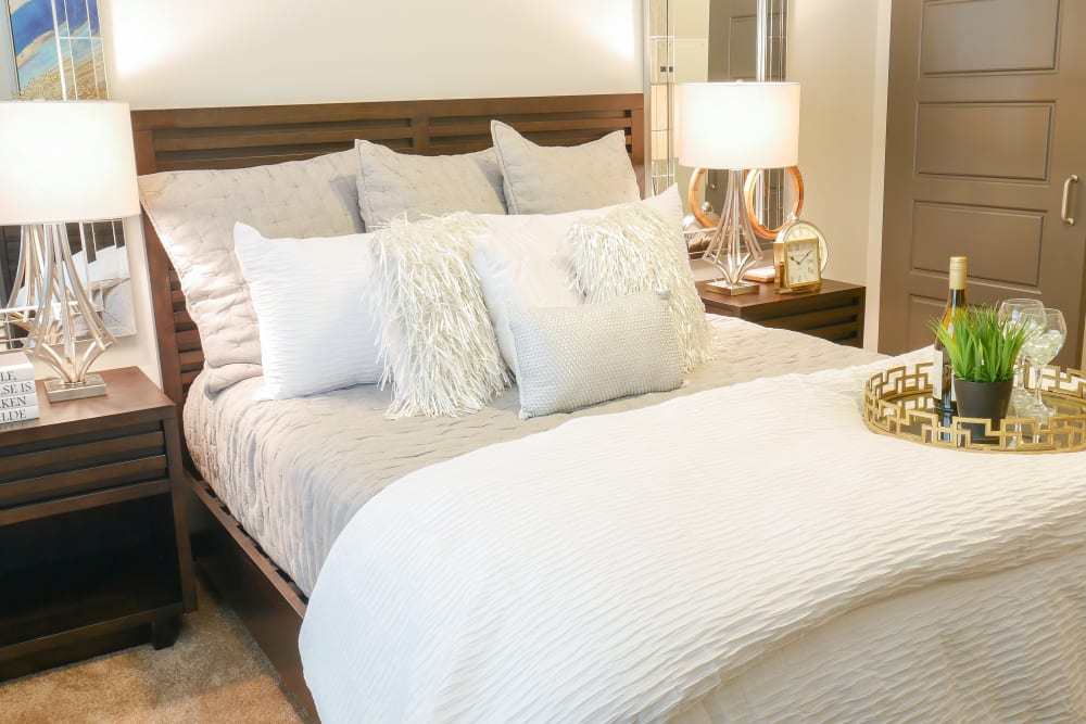 Master bedroom at Terra at University North Park in Norman, Oklahoma
