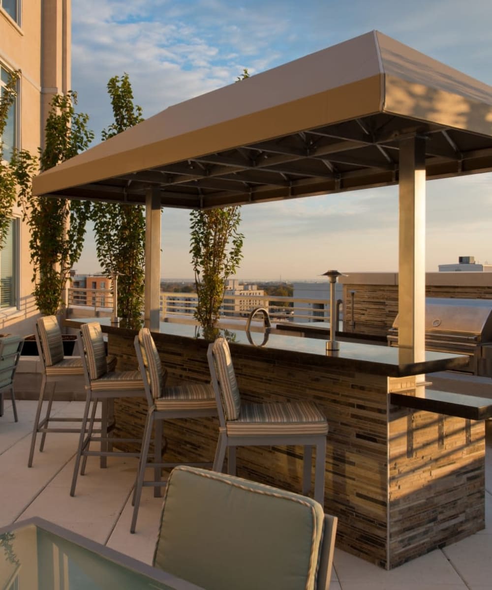 Rooftop seating at Solaire 1150 Ripley in Silver Spring, Maryland