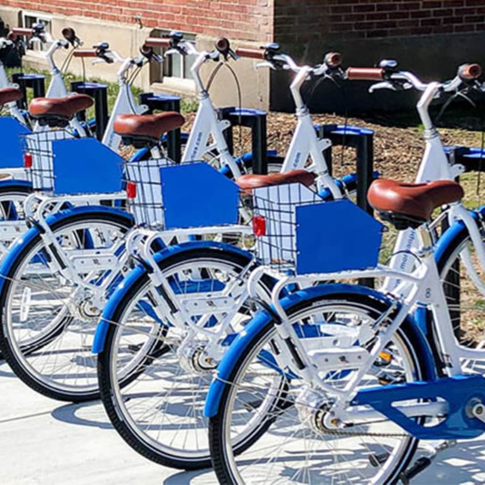 Bike share program at Park Towers Apartments in Richton Park, Illinois