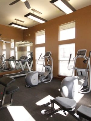 Fitness center at The Park on Westpointe in Yukon, Oklahoma