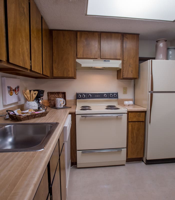 Kitchen at Copperfield Apartments in Oklahoma City, Oklahoma