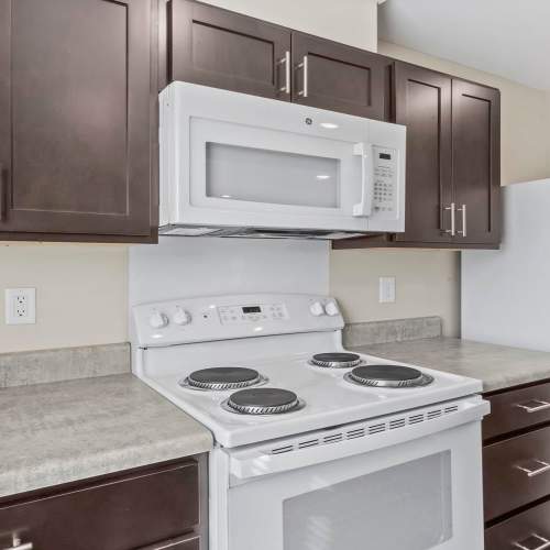 Kitchen with oven at Stanton Park Apartments in Atlanta, Georgia