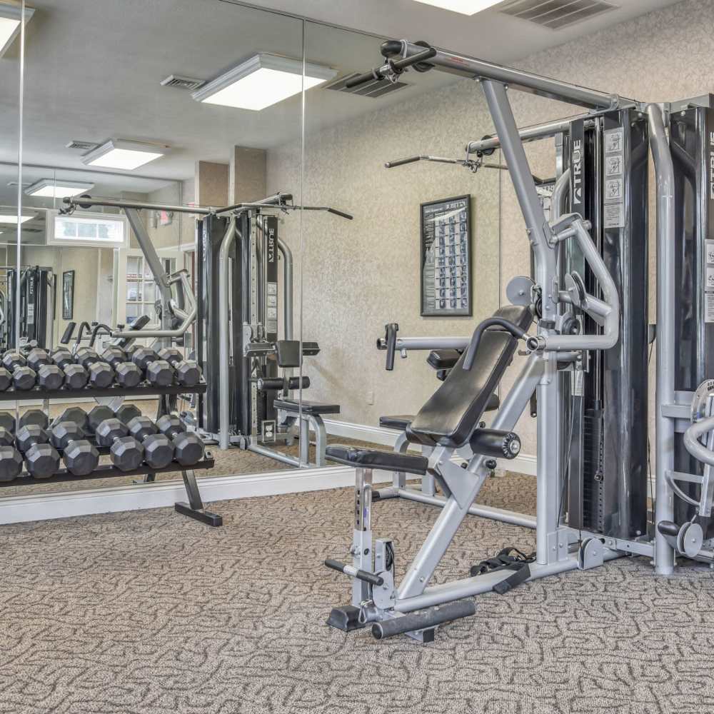 Well equipped fitness center at Stone Ridge, Berea, Ohio