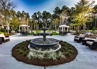 Sunny day outside of Merrill Gardens at Carolina Park