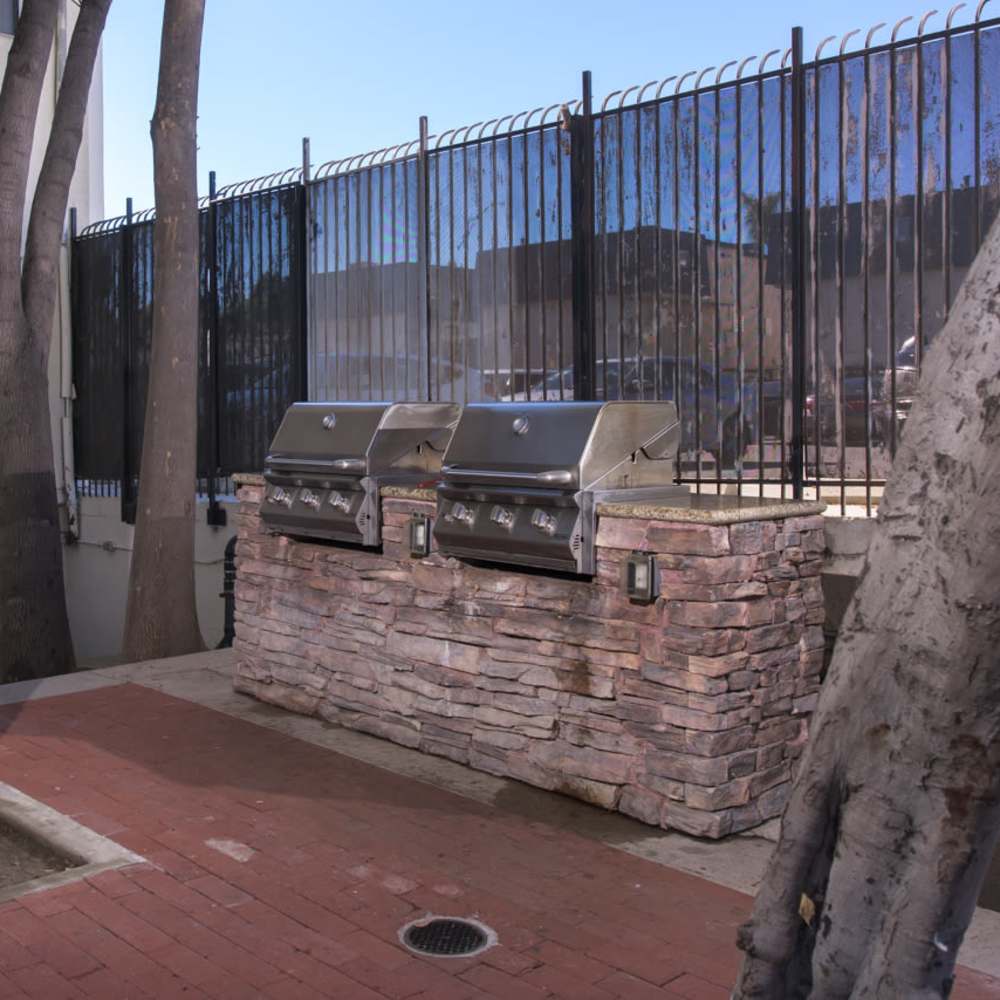 Barbecue station at Tarzana Springs in Tarzana, California