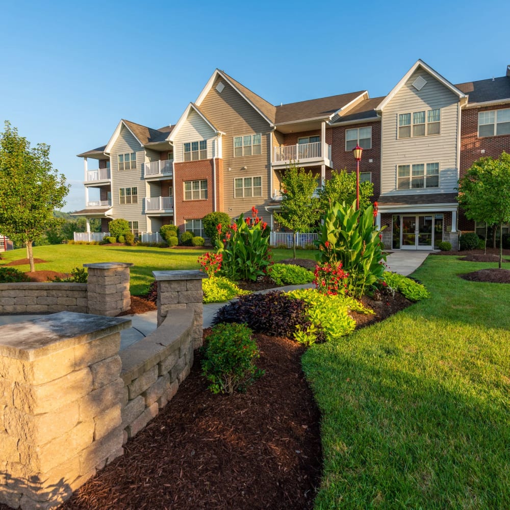 Beautiful landscaping at Chatham Commons, Cranberry Township, Pennsylvania