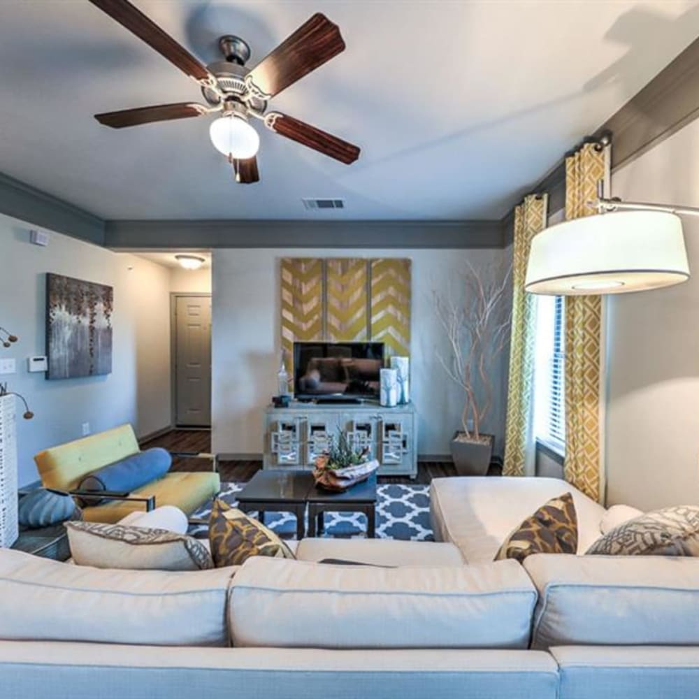 Livingroom with TV at Waterstone at Cinco Ranch in Katy, Texas